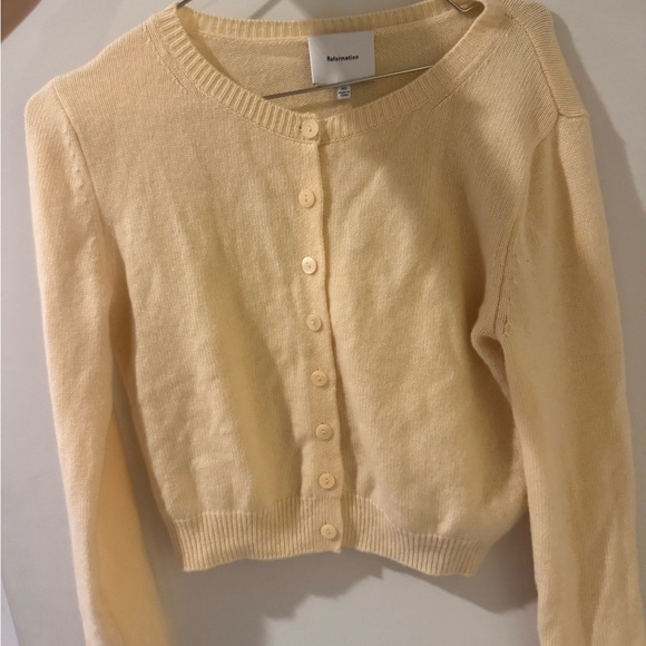 Reformation Yellow Women's Cardigan - Picture 7 of 9